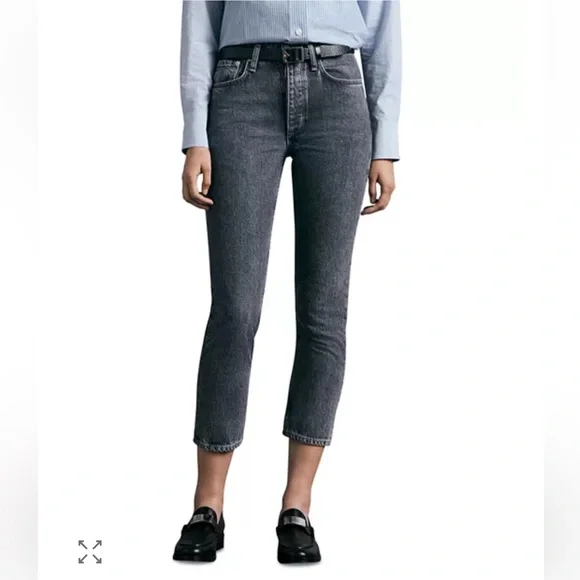NWT Rag And Bone Nina High Rise Ankle Slim Straight Cigarette Jeans in Colby